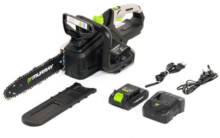 Murray Motosierra Inalámbrica 20V MU-BAT-CS30-KIT – Espada & Cadena 12, Función SDS, Freno de Seguridad Doble – Empuñadura Redonda, Gran Ventana de Aceite – Incluye Batería 4Ah & Cargador