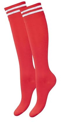 MILENA Chaussettes Longues Femmes Confortables – Style Décontracté Élégant, Pour Cosplay, Cadeau Tendance, S’adapte à Toutes Tenues, Taille 37-41 – rouge