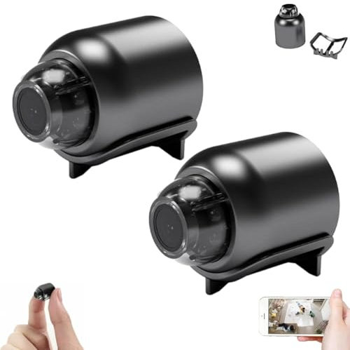 Homtrator Mini Cámara Inalámbrica 4G WiFi HD 1080p, Cámaras De Seguridad For El Hogar, Cámara Oculta Pequeña For Interiores Y Exteriores con Audio Y Video, Cámara Compacta For Niñera, Visión Nocturna