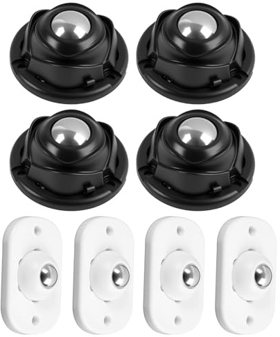 8 Piezas Minirruedas Autoadhesivas Giratorias de 360° para Muebles y Electrodomésticos, Ruedas para Muebles Pequeñas, Ruedas Adhesivas Universales para Cubos, Cajas, Aparatos