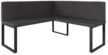 Vicco Gruppo panca ad angolo Ravon, Antracite, 150 x 150 cm, adatta come panca da pranzo per cucine e zone pranzo