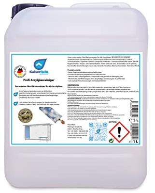 Profi Acryl-Glasreiniger 5 L Kanister Extra starker Oberflächenreiniger für alle Oberflächen und Acrylgläser