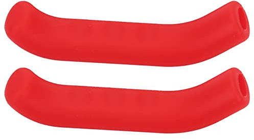 Brake Lever Cover 1 Pair Silicone Lever Protector Grip Anti-Slip Waterproof Lever Cover Cycling Accessories 5 Colors (Red)
