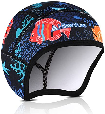 Hikenture Kids Skull Cap Helmet Liner, Winter Youth Skull Cap for Ski, Cycling Boys and Girls Bike Hats(Sea 10)