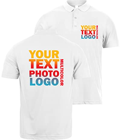 lepni.me Polo Personalizzata da Uomo con Foto, Logo o Testo Personalizzato, Oppure Polo Semplice con Bottoni Classici, vestibilità Regolare, Elegante Maglia da Lavoro Senza Stampa
