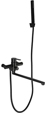 Sistema de ducha de lluvia con grifo, juego completo de ducha, columna de ducha, moderno color negro, montaje en pared, cobre y cerámica