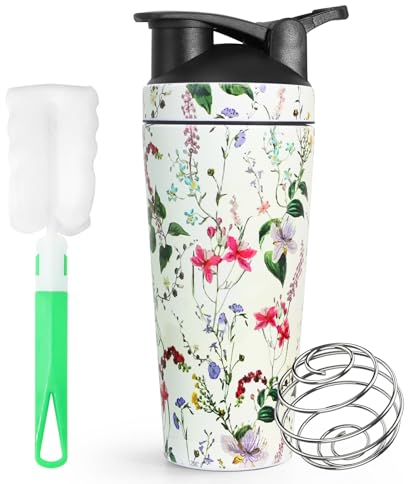 Shaker per Proteine 750ml in Acciaio Inox - Senza BPA, Anti-Perdite, Ideale per Frullati, Fitness, Yoga e Altri Sport - Bianco