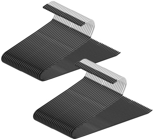DAJAVE 35 Stück Hosenbügel aus Metall, 35 cm MetallKleiderbügel mit offenem Ende und Rutschfester Beschichtung, Platzsparend, Kleiderbügel für Hosen, Multifunktional Kleiderbügel für Hosen, Jeans