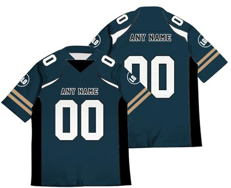 Maillot Personnalisé de Football Américain, T-Shirt Personnalisé avec Nom, Numéro et Logo, pour Enfants, Adultes, Garçons, Filles, Hommes et Femmes