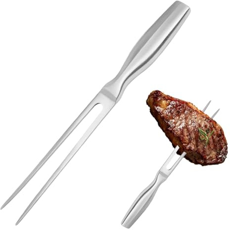Fourchette à Viande en Acier Inoxydable, Fourchette à Découper Professional pour Barbecue Cuisine Dinde Rôti Poulet Boeuf 27cm
