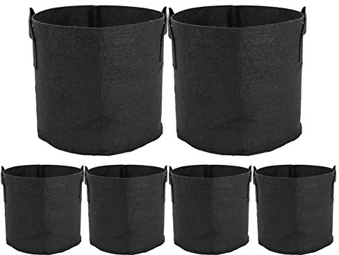 ValueHall Sac de Plantation 6 pièces Sacs à Plantes en Non tissé Aération Tissu Pots Respirant Sac avec Poignées pour Jardin Maison V8020 (26 Litre)