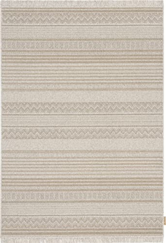 AGNELLA Noble Oni Teppich - Teppichboden 100% Ungefärbte Wolle, Natur, Minimalistisch, Weich, Modern, Skandinavisch, Indoor, 80X160 Hellbeige