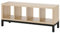 IKEA KALLAX Regal mit Untergestell, 147x59 cm, Eiche weiß gebeizt/schwarz