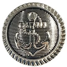 25 metallknappar för jacka och kappa, kraftiga, olika mönster för kläder och sömnad (silver3, 18 mm)