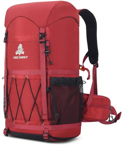 Bseash Sac à dos de randonnée imperméable 40 L avec housse de pluie, sac de voyage pour le camping, l'escalade, le cyclisme, le ski
