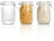 Ezvsevuo Set di 3 Barattoli Vetro con Coperchio 1 Litro Vasetti Vetro, Barattolo Vetro con Clip Chiusura Ermetica per Confetture Conserve, Vasetti per Marmellata per Spaghetti, Sottaceti, Cereali