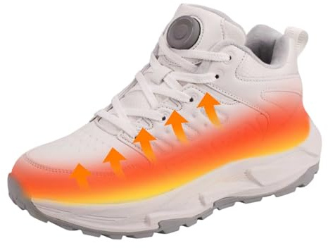 LDRFSE Scarpe Riscaldate con Ricarica USB, Scaldapiedi Elettrico, Scarpe Sportive riscaldate per Uomo e Don con 3 impostazioni di Temperatura, Scarponi da Sci per Viaggi Invernali e alpinism