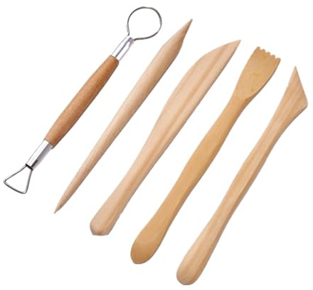 5 st Clay Cutting Tools: Handgjorda Keramikverktyg, Bearbetning Verktyg