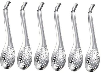 CRILSTYLEO Cucchiai Forati in Acciaio Inossidabile Cucchiai Casa Per Caviale Palette Per Scolapasta Palette Per Scolapasta in Acciaio Inossidabile