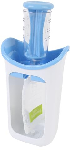 Fabater Station de Compression, Distributeur de Nourriture Portable pour Confitures Faites Maison, Smoothies et Purées, Sachets de Nourriture pour bébé Rechargeables avec 10 Sacs de (BLUE)