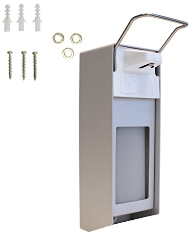 Desinfektionsmittelspender 1000 ml | Wand-Spender hochwertiges Aluminium inkl. Befestigungsmaterial | Dosier-Pumpe für Desinfektionsmittel & Seife | Sterilliumspender | Universalspender |Eurospender