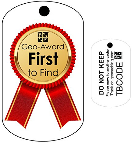 AllCachedUp First to Find FTF Geocaching Trackable TAG - Trackable just like a Travel Bug