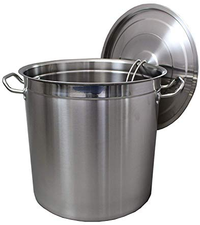 HOOZ Gastronomie Kochtopf Suppentopf - 15 bis 270 Liter Edelstahl Kochtöpfe - ideal geeignet für alle Herdarten & große Küchen - Gastro Topfset (35L)