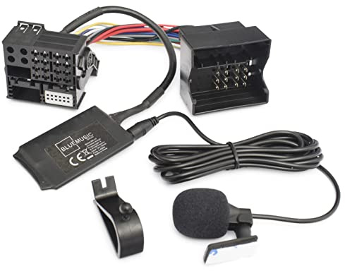 BlueMusic Bluetooth handsfree-musikadapter kompatibel med BMW: E39 X5 E53 Z4 E85 E86 X3 E83 MINI: R50 R52 R53 flat pin 40-pin quadlock radio från den nya generationen