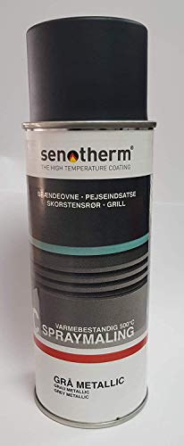 Adorosol vertriebs GmbH Senotherm grau metallic 400 ml 12 x 400 ml Karton Ofenspray Ofenlack Lackdose Hitzebeständig