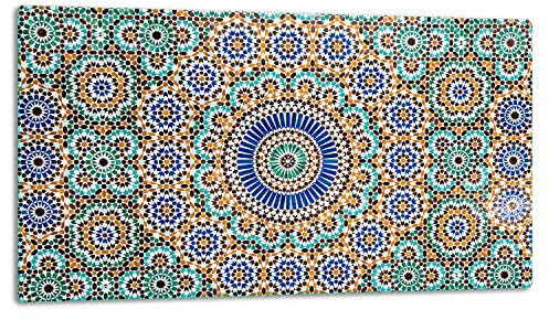 TMK ArtDeko – Schneidebrett Glas – Glasschneidebrett für die Küche 52x30 cm – Robust, Hygienisch & Rutschfest – Glas Schneidebrett – Zusätzliche Arbeitsfläche – Vielseitige Nutzung