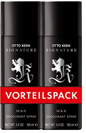 Otto Kern® Signature Man I Vorteilspack Deodorant Spray - exklusiver Duft - lang anhaltendes Frischegefühl I 2 x 150ml Natural Spray Vaporisateur