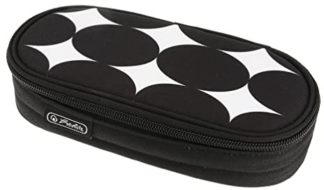herlitz 50038442 Faulenzer Etui, Just Black, 1 Stück