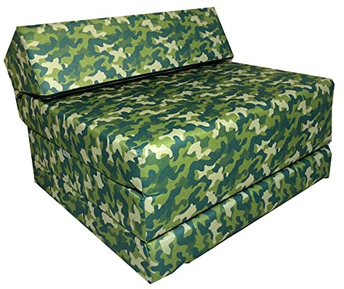 FORTISLINE - Klappmatratze 200x70x10cm - 3-teilige Faltmatratze - H2 Gästematratze - Camping Faltbare - Kamping Bett - Waschbar Bezug - Erwachsene Klappbar - Reisematratze - Schaumstoff Matratze