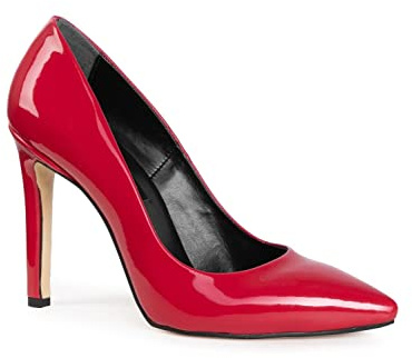 Michael Soul Lucia Stiletto Pumps I Donna & Uomo Pumps I Eleganti Tacchi alti in ecopelle con finitura lucida I Comodi e senza tempo I 10 cm Tacco EUR 36 - EUR 46 I Rosso, Colore: rosso, 40 EU