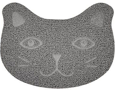 Basic Napfunterlage Rutschfeste Kleine Teppiche für Katzenkatzen-Matte Control Matte in der Halle mass Wurf Streu Kätzchen Schachteln-Teppich zu Wurf Matte und waschbares Wurf (Grey #2, One Size)