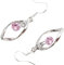 1 Paar Twist-diamant-ohrringe Diamantohrringe Für Damen Silberne Sterling-ohrringe Für Frauen Strass Rosa Ohrringe Für Frauen Ohranhänger Kristalltropfen Legierung Schmuck Fräulein
