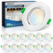 Spot LED Encastrable, Orientable Spot LED Extra Plat Dimmable 5W 450lm, Spots de Plafond 3000K 4000K 6000K, Trou 68-80mm 230V Plafonnier Encastré Pour Salle de Bain Cuisine Salon Couloir, Lot de 12
