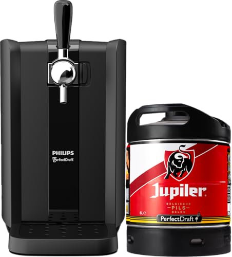 PerfectDraft Black – Pack Tireuse À Bière + 1 Fût Jupiler 6L – Machine Pression À Domicile – Refroidissement À 3°C – 30 Jours Fraîcheur – Indicateurs LED Température – Idée Cadeau Amateur Bière