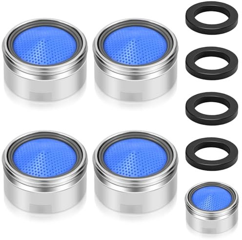 Alethron Wasserhahn Aufsatz, 4 Stück Perlatoren M22 für Wasserhähne, Wasserfilter Wasserhahn Sieb Einsatz, Strahlregler Perlatoren Wassersparend, Water Filter Tap Ersatzteile Belüfter Auslauf