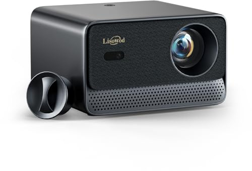 Beamer-4K [800+ Apps Compatible with Netflix, Browser & Live-TV | AI-Auto-Setup & CEC-Steuerung] 1080P 1400 ANSI Lisowod Smart Beamer WiFi 6, Bluetooth 5.2, Dolby Audio, Heimkino & Outdoor Projektor