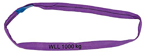 PETEX WLL - Eslinga redonda, capacidad de carga: 1000 kg, longitud 1 m, circunferencia 2 m, según DIN EN 1492-2, color morado