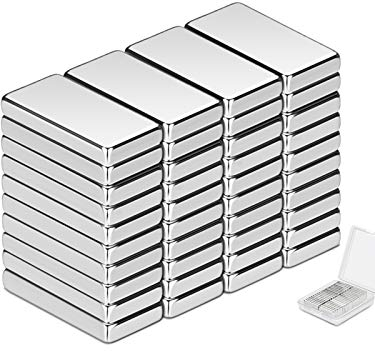 Neodym Magnete Wukong, 20x10x3 mm mini Magnete 40 Stücke rechteckiger Ziegel für Whiteboard Magnettafel Magnetstreifen Kühlschrank Glas Magnetboards Tafel Pinnwand