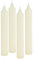 4er Pack Rustikale Stabkerzen H:25 cm Ø:3,8 cm diverse Farben Brenndauer 22 Stunden Kerze Advent Weihnachten Deko, Farbe:Creme