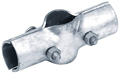 OTTFF 8 Pack 1-3/8 x 1-3/8 Line Rail Clamp for Chain Link Fence, Cross Grid Boulevard Clamps Fitting, 7/64 Thick