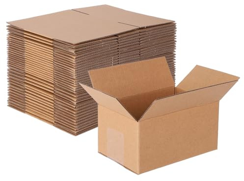 zmybcpack 40 Pack 6x4x3 inch Corrugated Boxes Mailer- Corrugated Cardboard Mailer Shipping Boxes, Small Mailing Packing Boxes for Shipping, Packing, Storage
