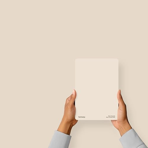 Hemway Warm Shade White Peel & Stick Sample Interior Paint | A5 Accurate Colour Swatch, Mess-Free Alternative to Paint Tester Pots, Easy To Use, Eco-friendly, for Kitchen Bathroom Living Room
