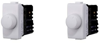 Dimmer regolatore a manopola compatibile Bticino Matix per carichi resistivi 100W-1000W ON/OFF colore bianco