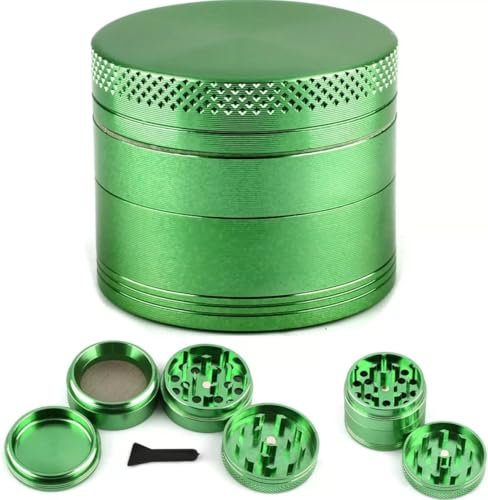 Novaease Green Herb Grinder, Grinder for Dry Herb Portable Zinc Alloy Metal Grinders