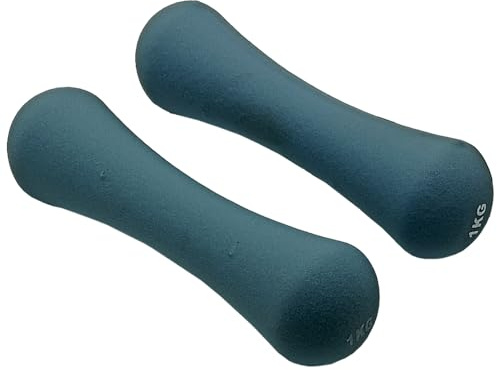 Dumbbells Pair Weight Set Dumbbell Set Hand Weight Women Weights Barbell Weights for Men Ideal for Home Gym Fitness Weight Training Pilates 0.5kg+0.5kg/2.2Pound Born Shaped Neoprene k14a (Water Blue)