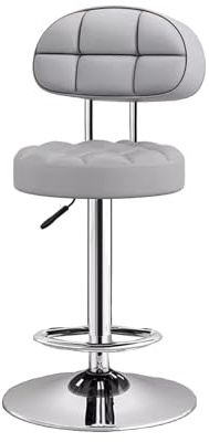Taburete de escritorio de pie de altura ajustable de 24 a 32 pulgadas, silla de montar de piel sintética con reposapiés de apoyo para la espalda y base estable para uso en el hogar, salón y